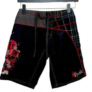 Rip Zone Rare  90’s Board Shorts, Adjustable Waist, Embroidered
